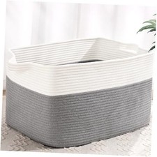Large Blanket Basket, 100 L Rectangle Storage Baskets for Organizing, 100L Gray