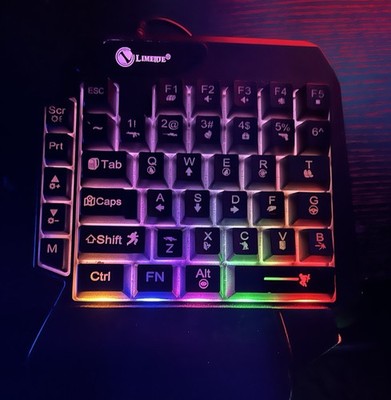 Limeide GK103s Single Handle Gaming keyboard, RGB Blacklit, slightly Used