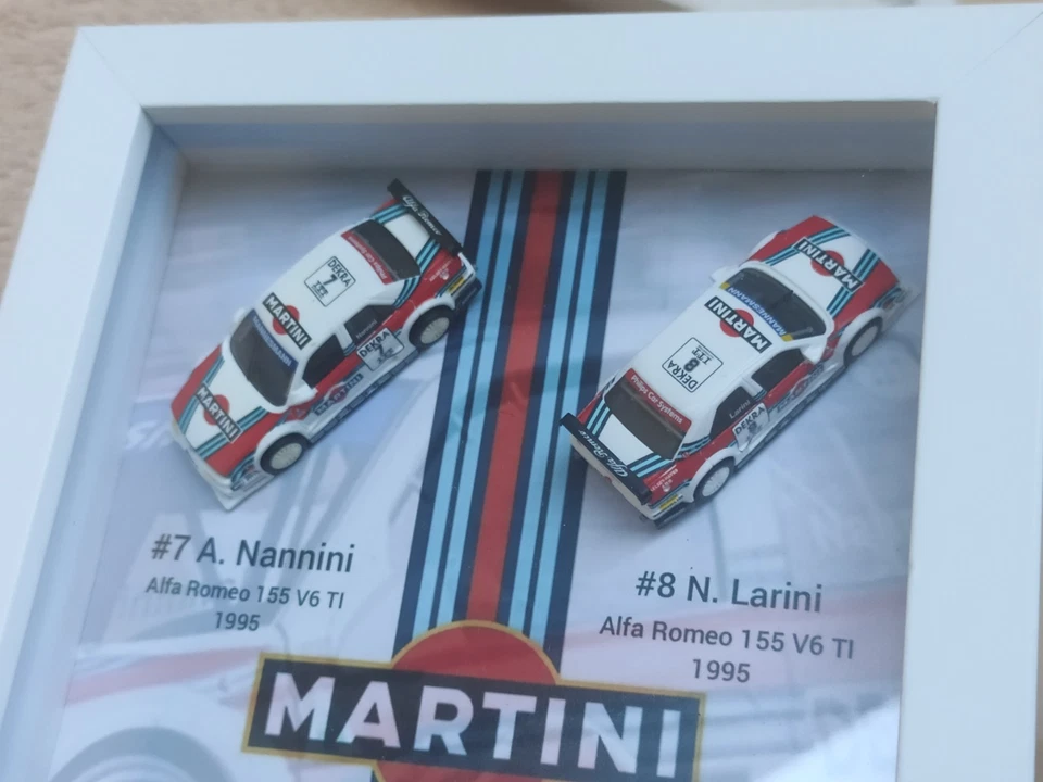 Alfa Romeo 155 TI V6 Martini DTM 1995 A.Nannini Quadro 3D Modellino 1/87 Herpa - Immagine 4 di 4