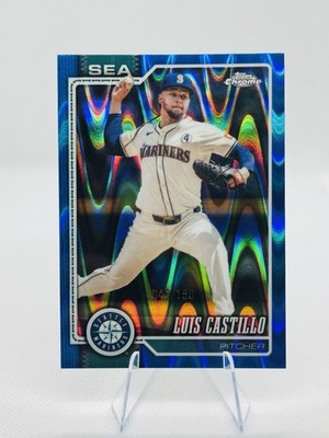 Topps 2026 Topps Chrome Luis Castillo #62 Mariners Blue Refractor /150