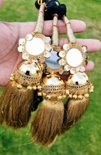 Indian Punjabi parandi Bridal Mirror Jaago Mehndi  Patiala Paranda hair braid