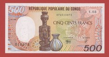 CONGO REPUBLIC  500 FRANCS 1990  PICK # 8c  UNC.