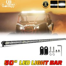 10 20 30 40 50 Slim Led Light Bar Spot Flood Combo Atv Suv Offroad Driving