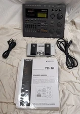 Roland TD-10 Drum Brain Module - FULLY operational - Boss FS6 A/B Switch, & Cbls