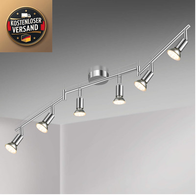 Unicozin LED Deckenleuchte 6 Flammig Schwenkbar Chrom GU10 4