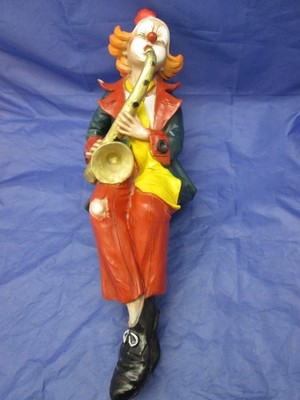 Großer Gilde Clown ~ Saxophon Spieler sitzend ~ ca. 30 cm