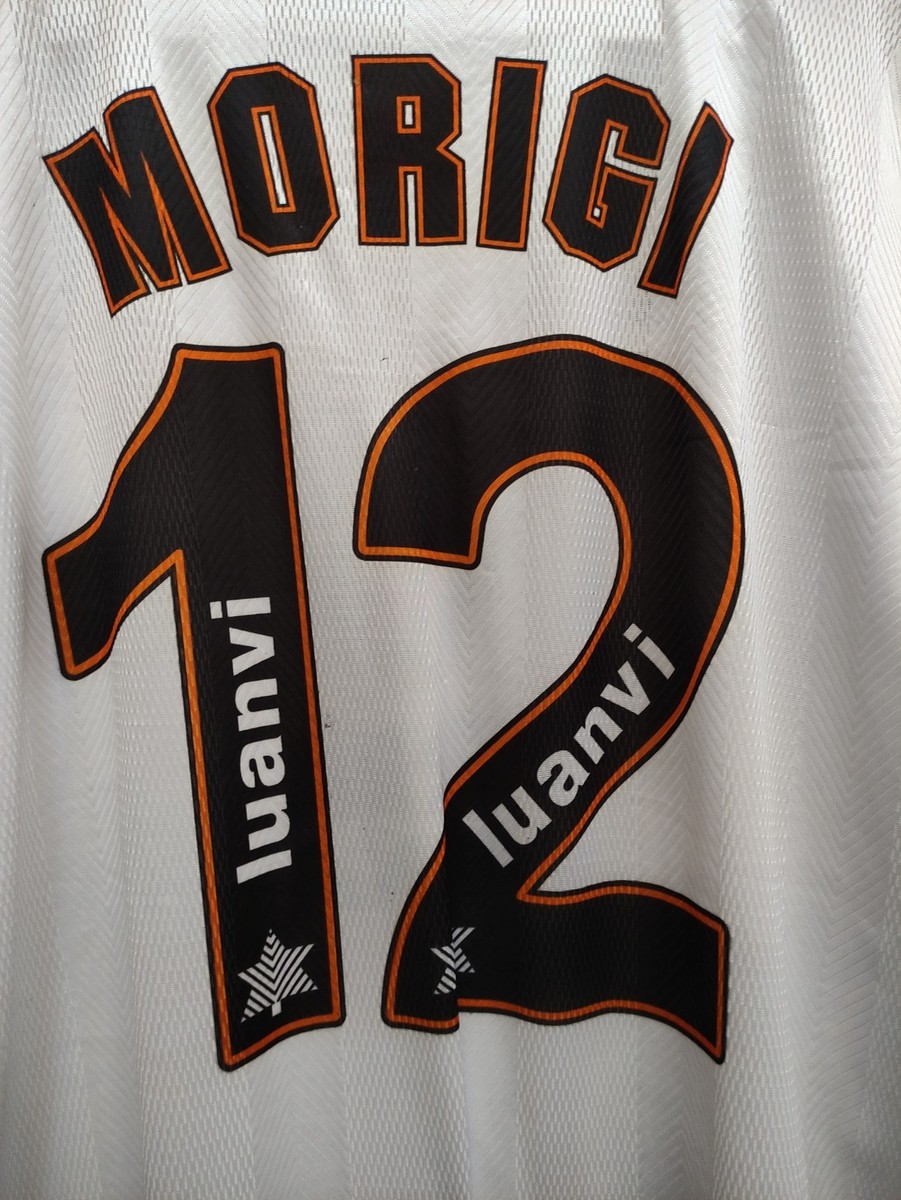 Valencia 1998 1999 Home Shirt Match Worn Jersey LS Morigi #12
