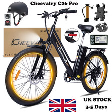 Cheevalry C26 PRO 26" Electric Bike 250W City Commuting E-Bike 20AH Pedal Ebike