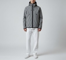 66 North Polartec Jacke Herren Groß Grau Reißverschluss Multipocket Logo Dehnbar