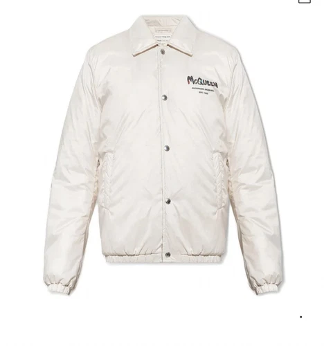 Bomber Alexander McQueen con stampa logo