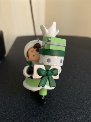 NEW!! 2025 Hallmark Young Santa Surprise GREEN Keepsake Ornament REPAINT (C)