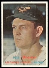 1957 Topps #194 Hal Brown Baltimore Orioles Excellent 50733