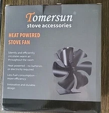 Wood Stove Fan Heat Powered 6 Blades Wood Burning Stove Accessories Heat Fan