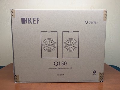 KEF Q150 Bookshelf Speakers - Satin Black (Pair) - New In Box