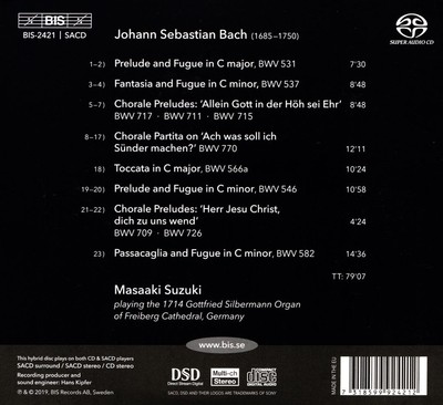 CD Suzuki Plays Bach Organ 3 - Masaaki Suzuki All'Organo Silbermann 1714 - Foto 7