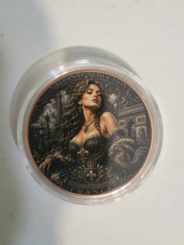 National Seduction France 1oz .999 Fine Copper Colorized