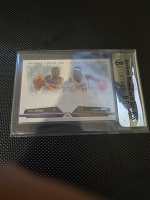 KOBE BRYANT / LeBRON JAMES 2004-05 SkyBox Fresh Ink / Game Breakers   B.R.R. 8.5