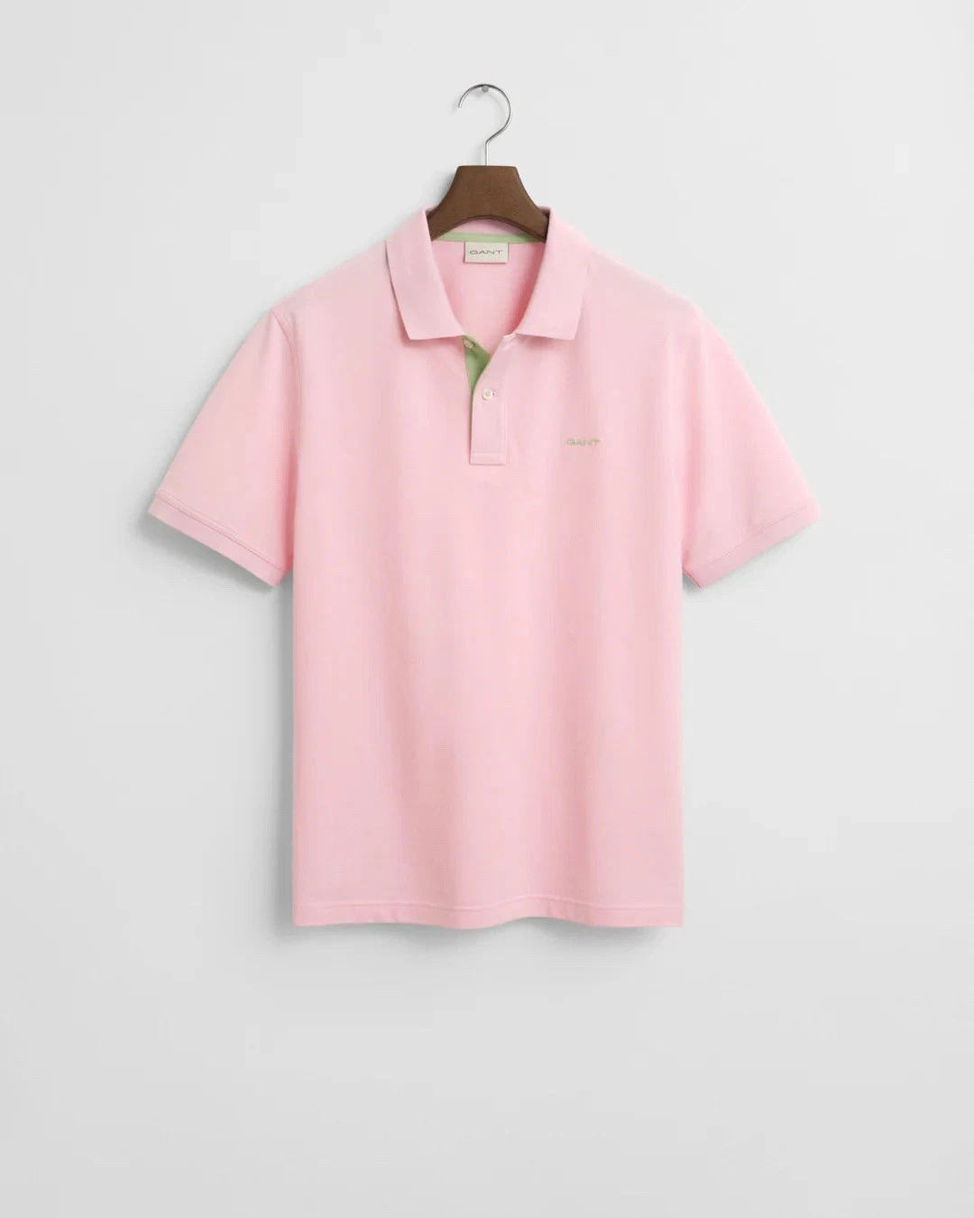 Gant Men’s Contrast Pique Stretch Polo Shirt Regular Fit California Pink
