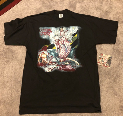 VTG 90's Cannibal Corpse Shirt XL Bloodthirsty Death Metal European Dates
