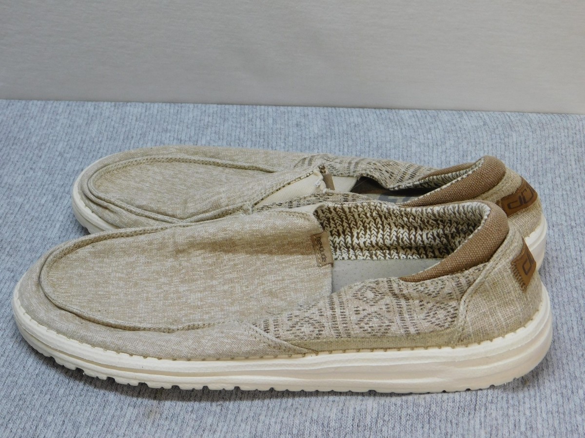 Hey Dude Thad Mayan Beige Shoes Mens Size 10 Tan Slip On  display picture 2