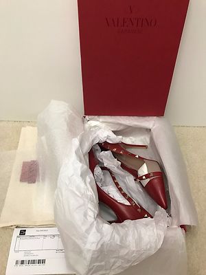 New Women Valentino Garavani Rockstud D'Orsay Leather Point Toe