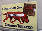 Vintage Style Bloodhound Dog Chewing Tobacco Heavy Steel Metal Top Quality Sign