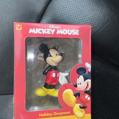 Vintage Enesco Disney Mickey Mouse 3  Christmas holiday ornament carrying Sack