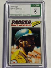 1977 TOPPS DAVE WINFIELD #390 HOF CSG 7 NEAR MINT