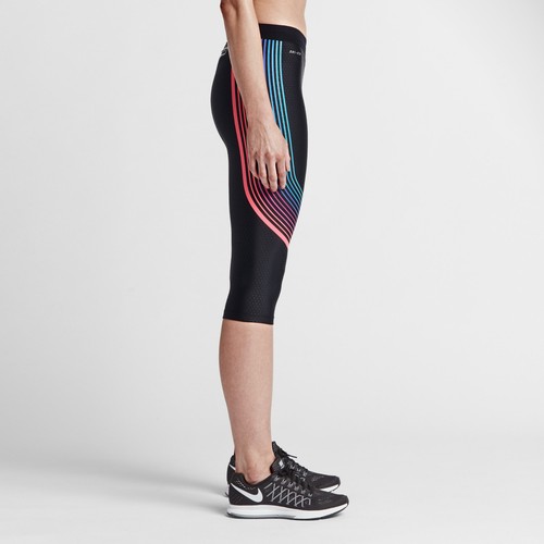 Nike Dri-FTI Power Speed Women's Running Capris, 801694, Black, Medium - Picture 8 of 11
