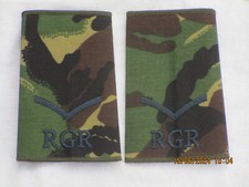 Lance Corporal, RGR, Royal Gurkha Rifles Zjeżdżalnie rangowe, armia brytyjska, DPM, 70x110mm