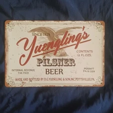 Metal Sign 8" X 12" Man Cave Garage Bar Oil Gas Station Wall Art Yuenglings #2
