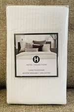HOTEL COLLECTION Pair King Shams 100 Cotton Woven Pleat Off-White NEW MSRP 150