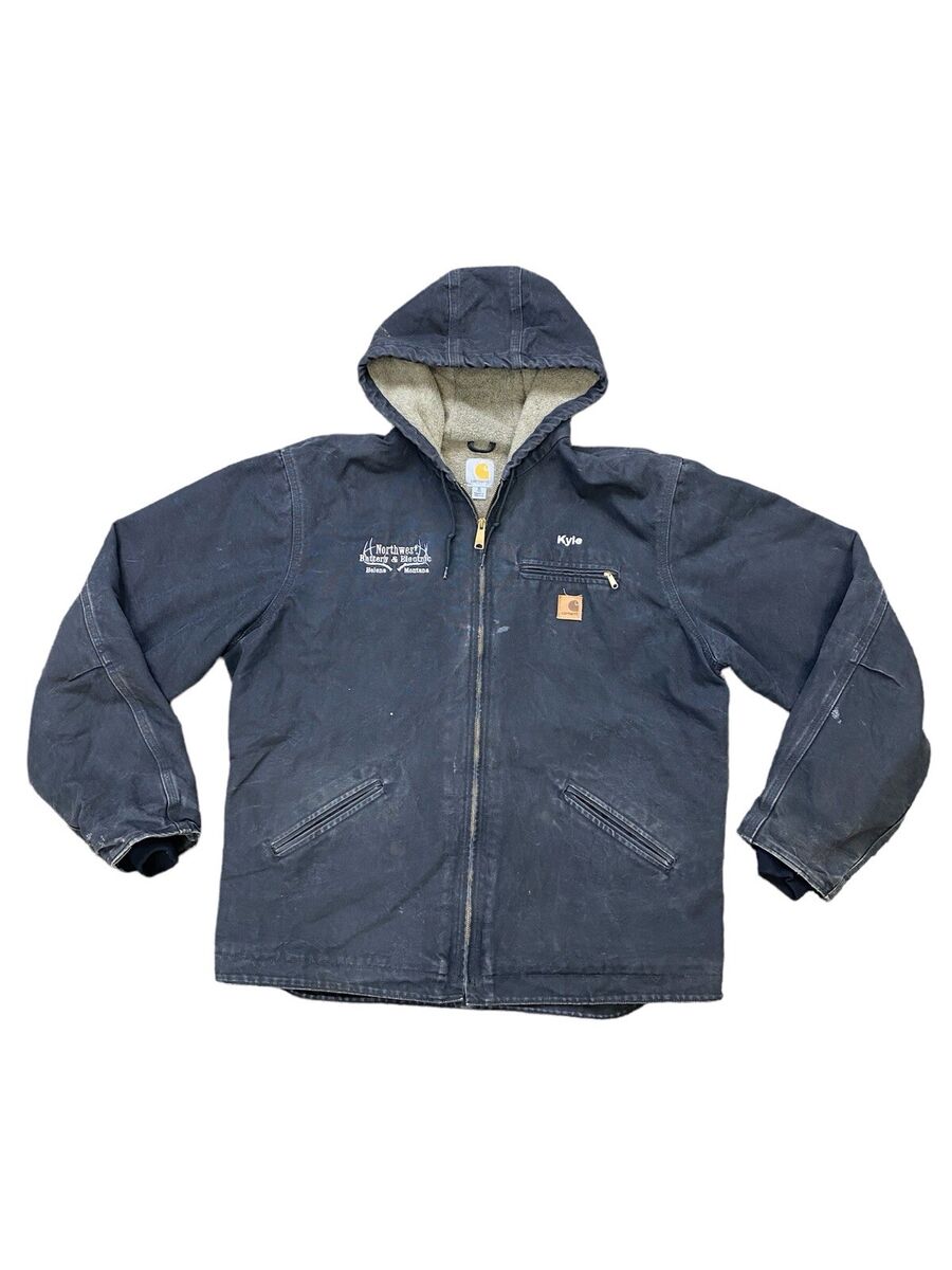 VINTAGE DISTRESSED CARHARTT J141 BLK DUCK CANVAS SHERPA VINTAGE DISTRESSED CARHARTT J141 BLK DUCK CANVAS SHERPA