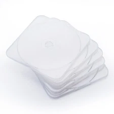 200 Clear Transparent CD DVD Disc Square Clam shell PP Poly Plastic Storage Case