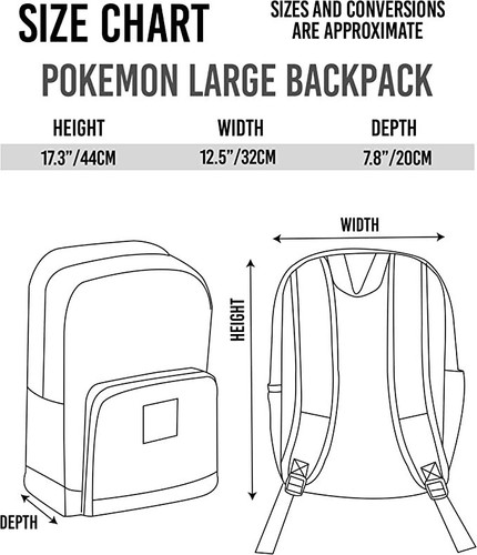 Pokémon Schultasche mit verstellbaren Trägern Kinderrucksack - Bild 4 von 4