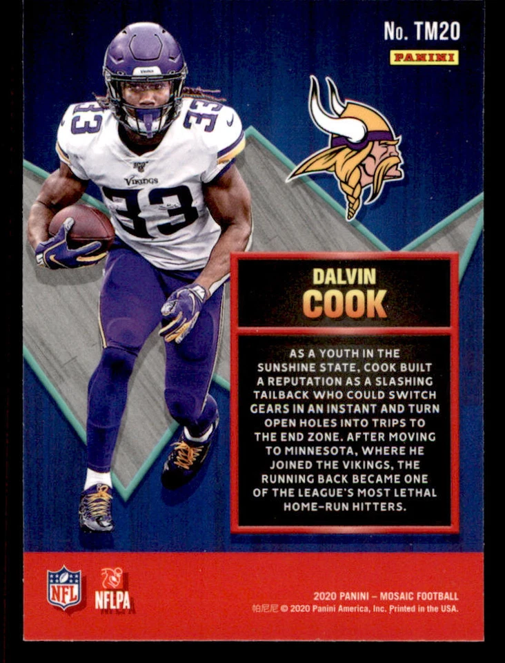 2020 Panini Mosaic Touchdown Masters #TM20 Dalvin Cook - Image 2 of 2