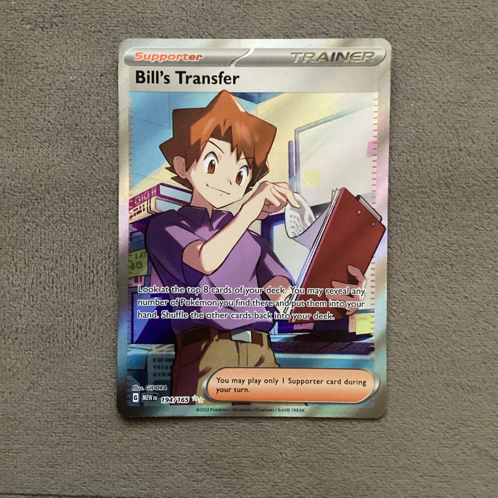 Pokemon Bill’s Transfer 194/165 Pokemon 151 NM