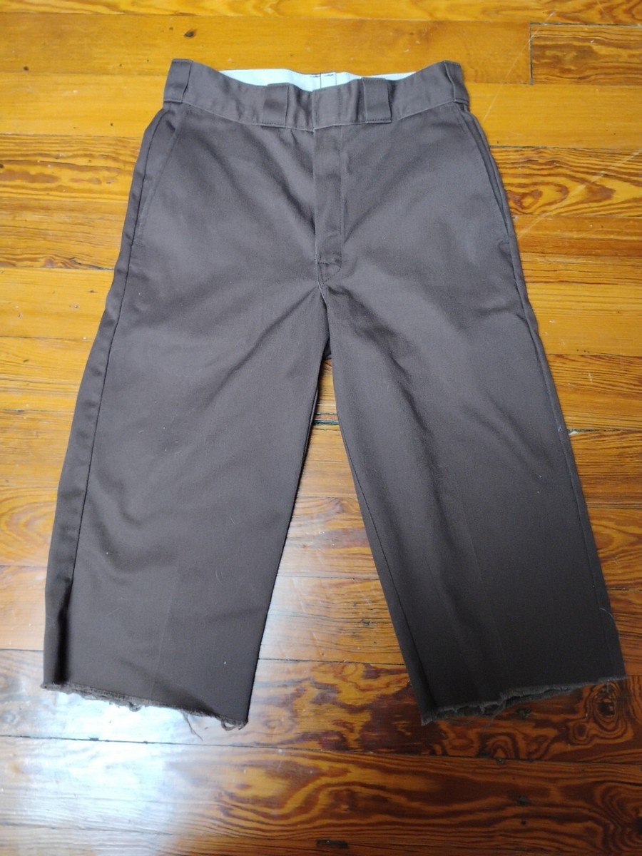 VINTAGE Dickies 874 Designer Cutoff Work Pant (Brown) 29x17