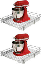 Pull Out Cabinet Organizer, 14" W X 18" D Heavy-Duty Metal Sliding Drawer Shel