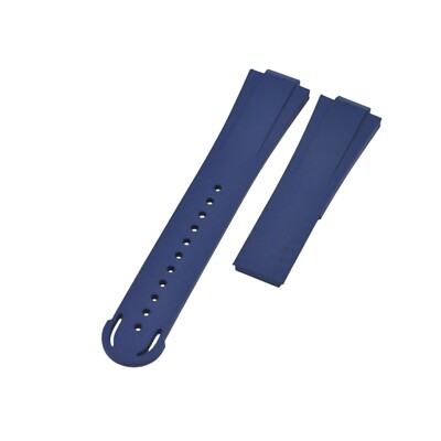 23mm Blue Rubber Watch Strap For Oris Aquis Date