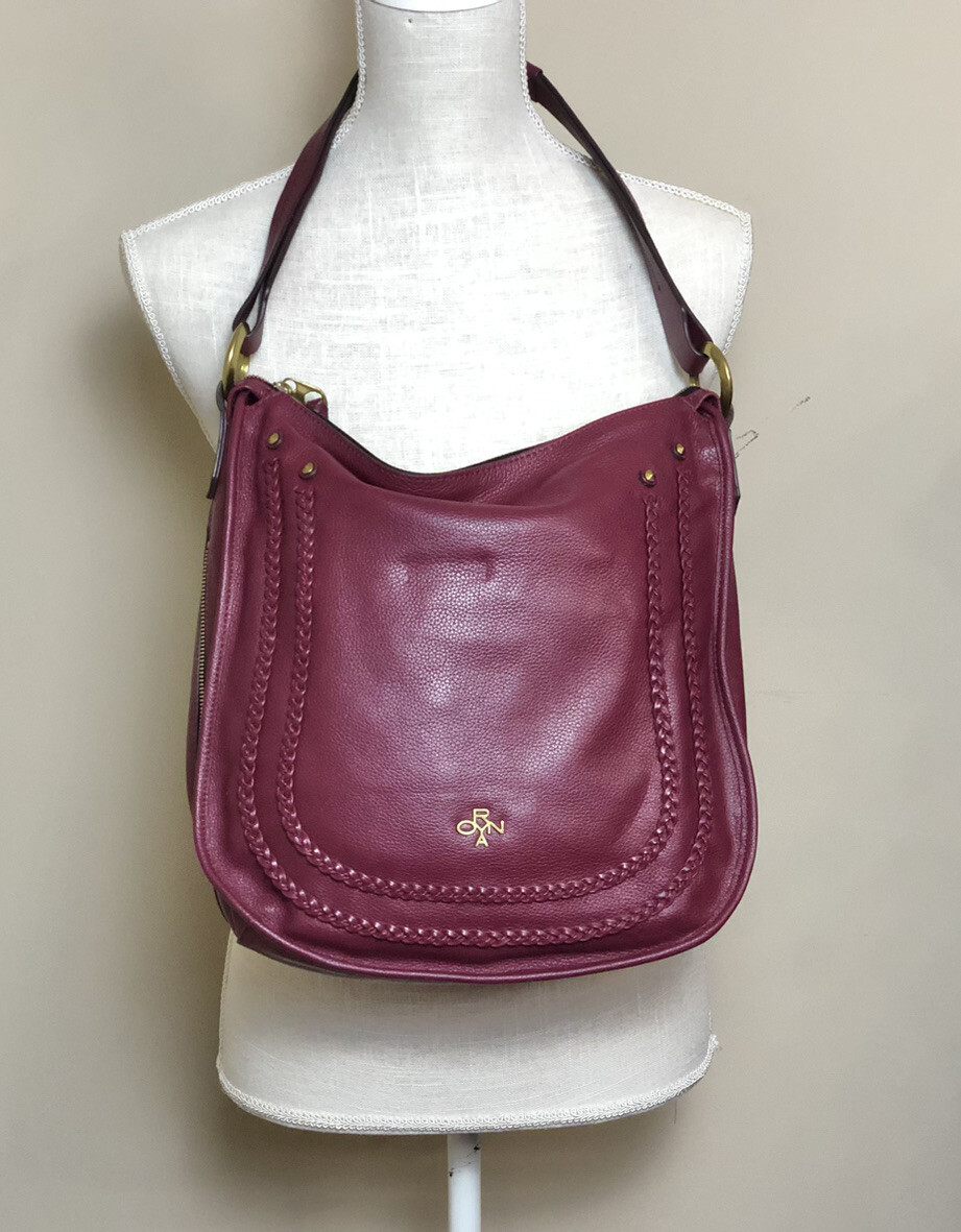 orYANY Purple Pebbled Leather Backpack with Tassel Zips Oryany purple leather - Gem main image 4