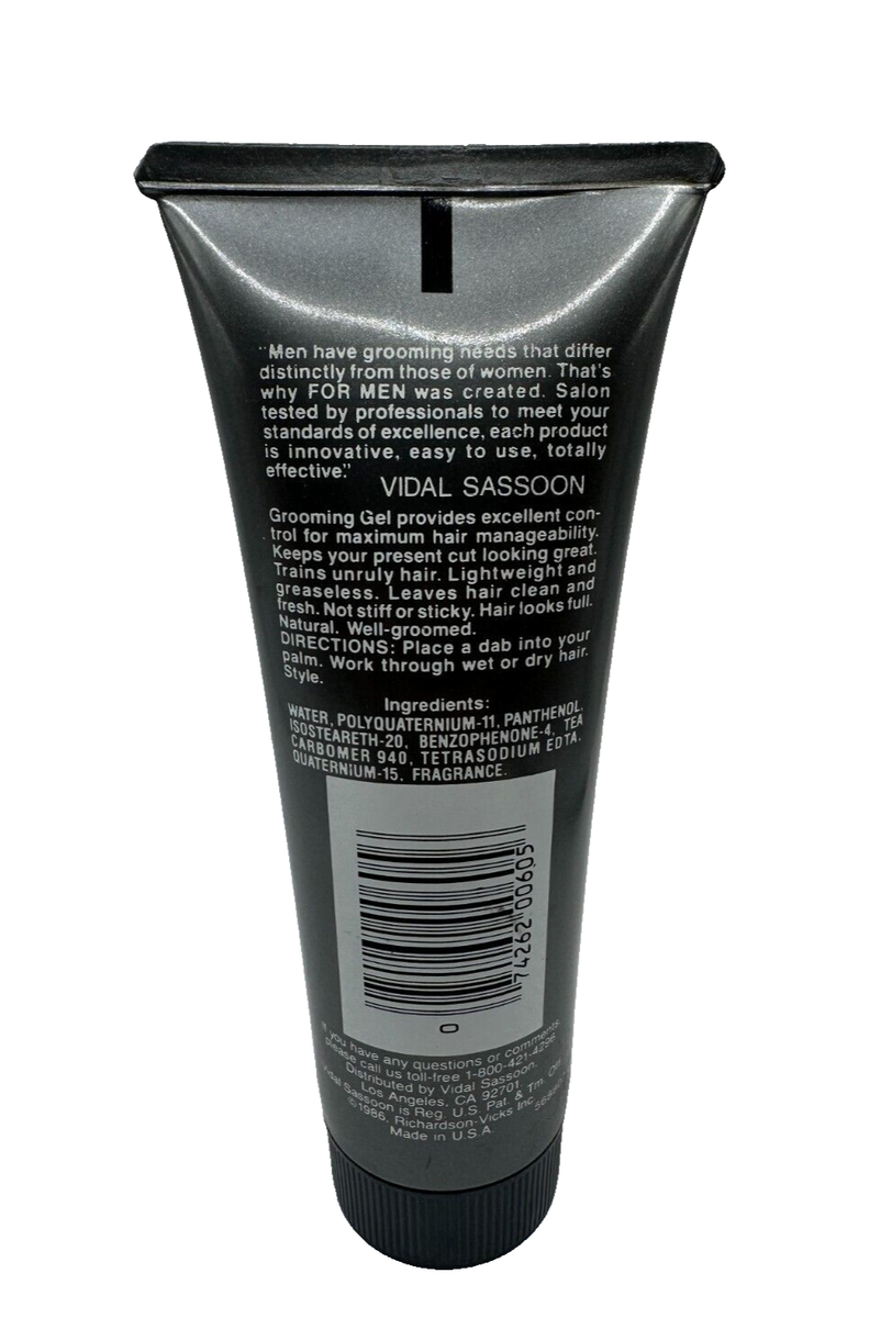 Vidal Sassoon For Men Grooming Gel - 4 oz *RARE | eBay