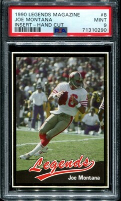 PSA 9 MINT 1990 LEGENDS MAGAZINE JOE MONTANA #8 49ers 10290 B256