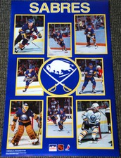 BUFFALO SABRES 1988 22x34 Team POSTER - Phil Housley, Tom Barrasso, Ruuttu, +++