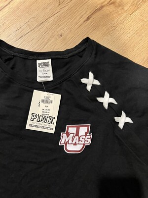 T-shirt Victoria's Secret PINK – UMASS – Col V – Neuf Avec étiquettes