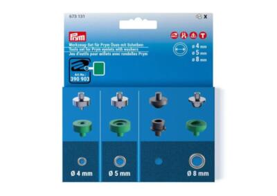 Prym Werkzeug-Set für Ösen mit Scheiben (4/5/8 mm) 673131 Vario Tool nähfrei