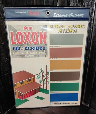 VINTAGE RARE VINYL SIGN KEM LOXON PAINT BY SHERWIN - WILLIAMS ARGENTINA 