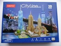 3D Puzzle Cityline New York Cubic Fun Chrysler World Trade Empire City Line