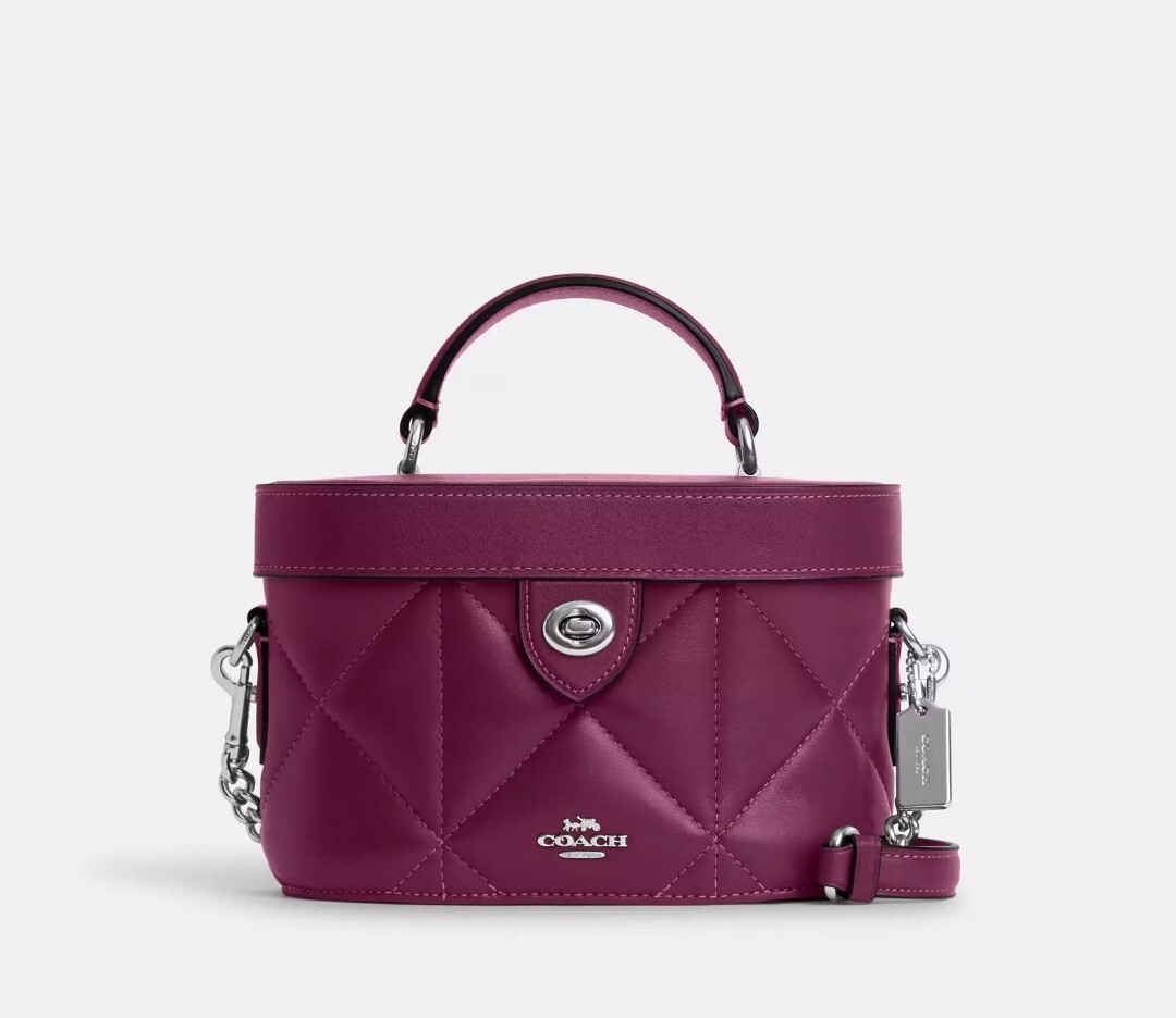 COACH KAY CROSSBODY WITH PUFFY DIAMOND QUILTING LEATHER DEEP BERRY CM733