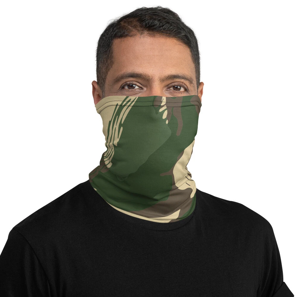 UK Denison Brushstroke Green Camouflage Neck Gaiter
